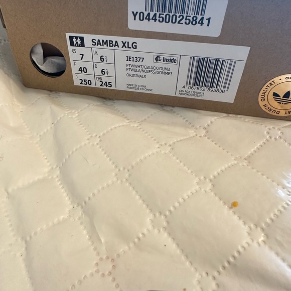 Adidas White and Black Sambas Sneakers - Picture 9 of 10